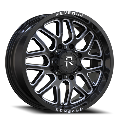 REVENGE OFFROAD RV206 20X12 -44 8X180 BLACK MILLED