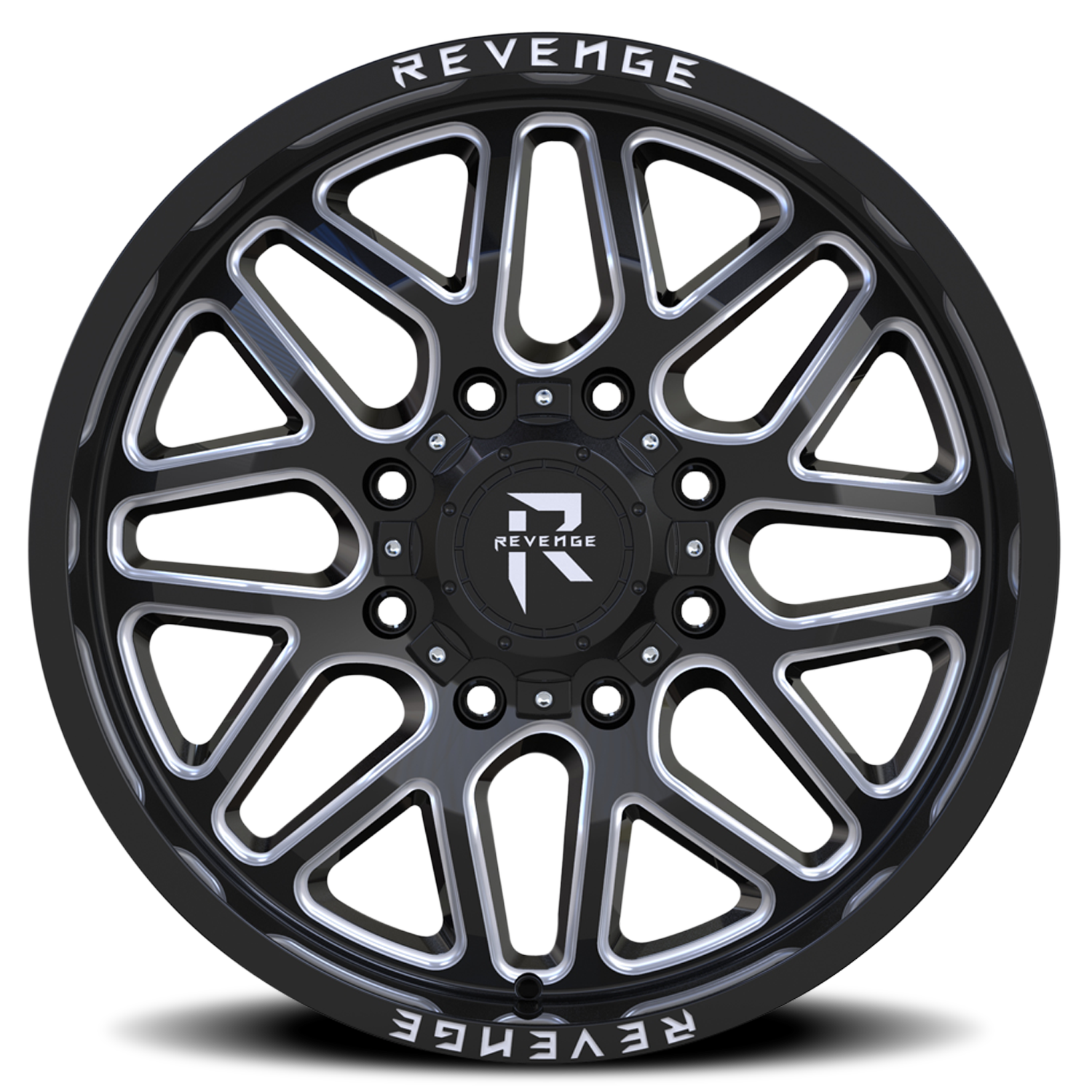 REVENGE OFFROAD RV206 22X12 -44 8X180 BLACK MILLED