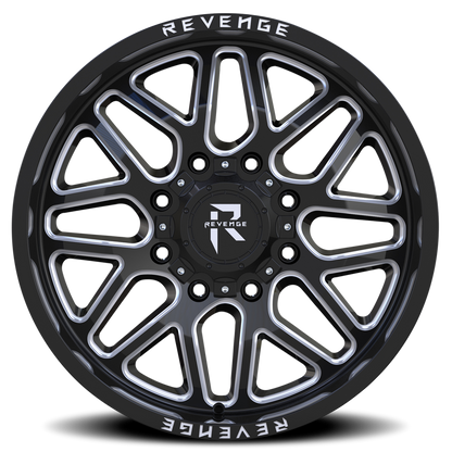 REVENGE OFFROAD RV206 20X9 0 8X165.1 BLACK MILLED