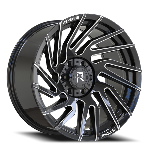 REVENGE OFFROAD RV207 24X10 -19 6X135/6X139.7 BLACK MILLED