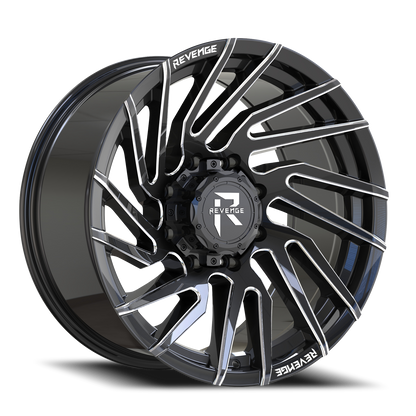 REVENGE OFFROAD RV207 20X9 0 8X170 BLACK MILLED