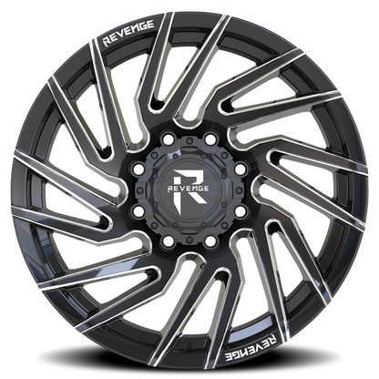 REVENGE OFFROAD RV207 20X9 0 8X180 BLACK MILLED