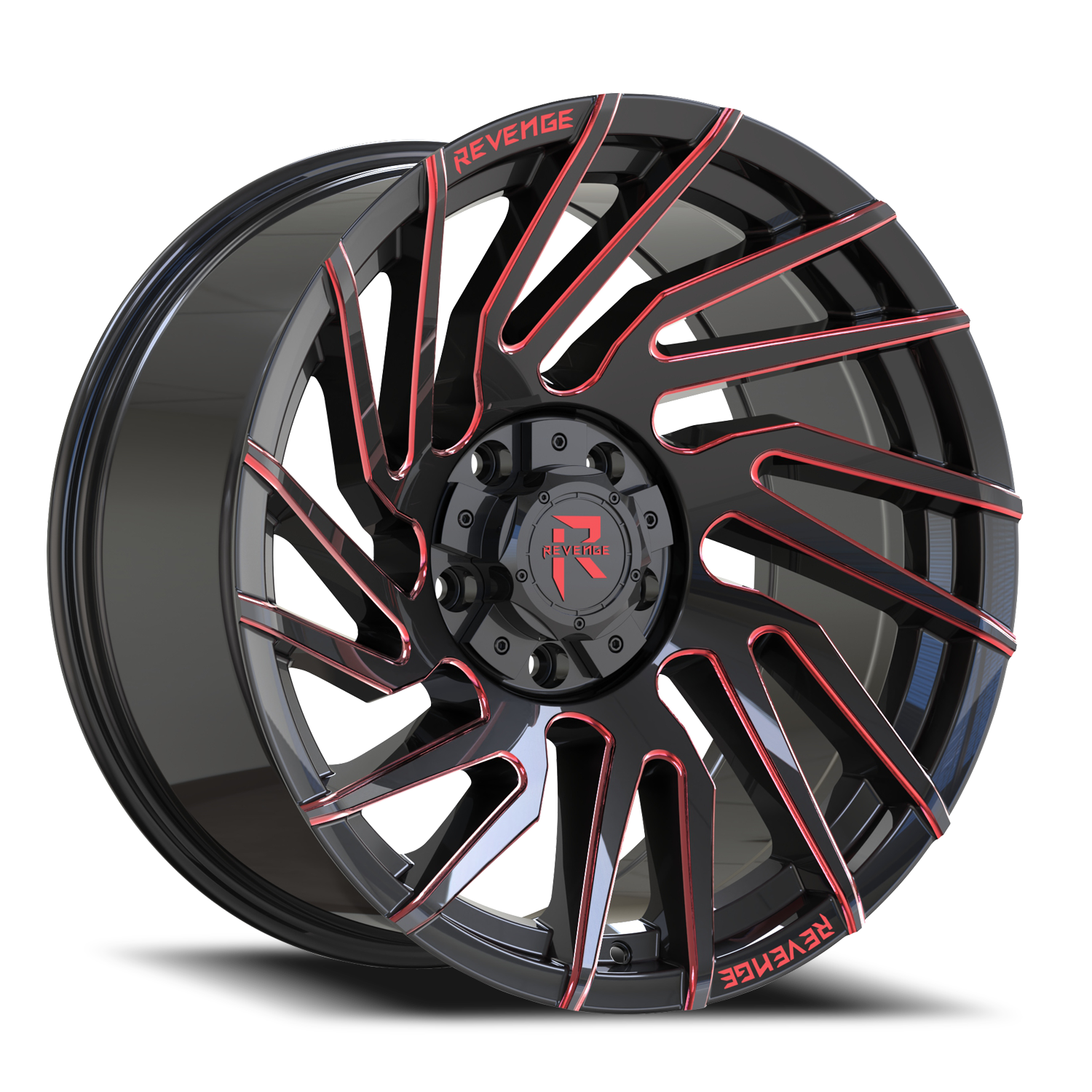 REVENGE OFFROAD RV207 20X9 0 5X127/5X139.7 BLACK RED MILLED