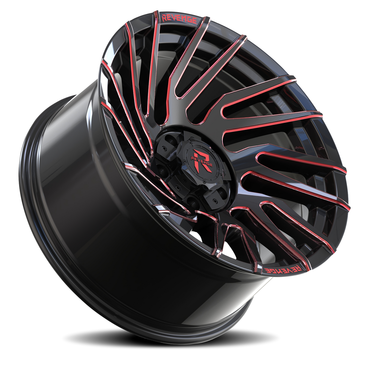 REVENGE OFFROAD RV207 20X9 0 5X127/5X139.7 BLACK RED MILLED