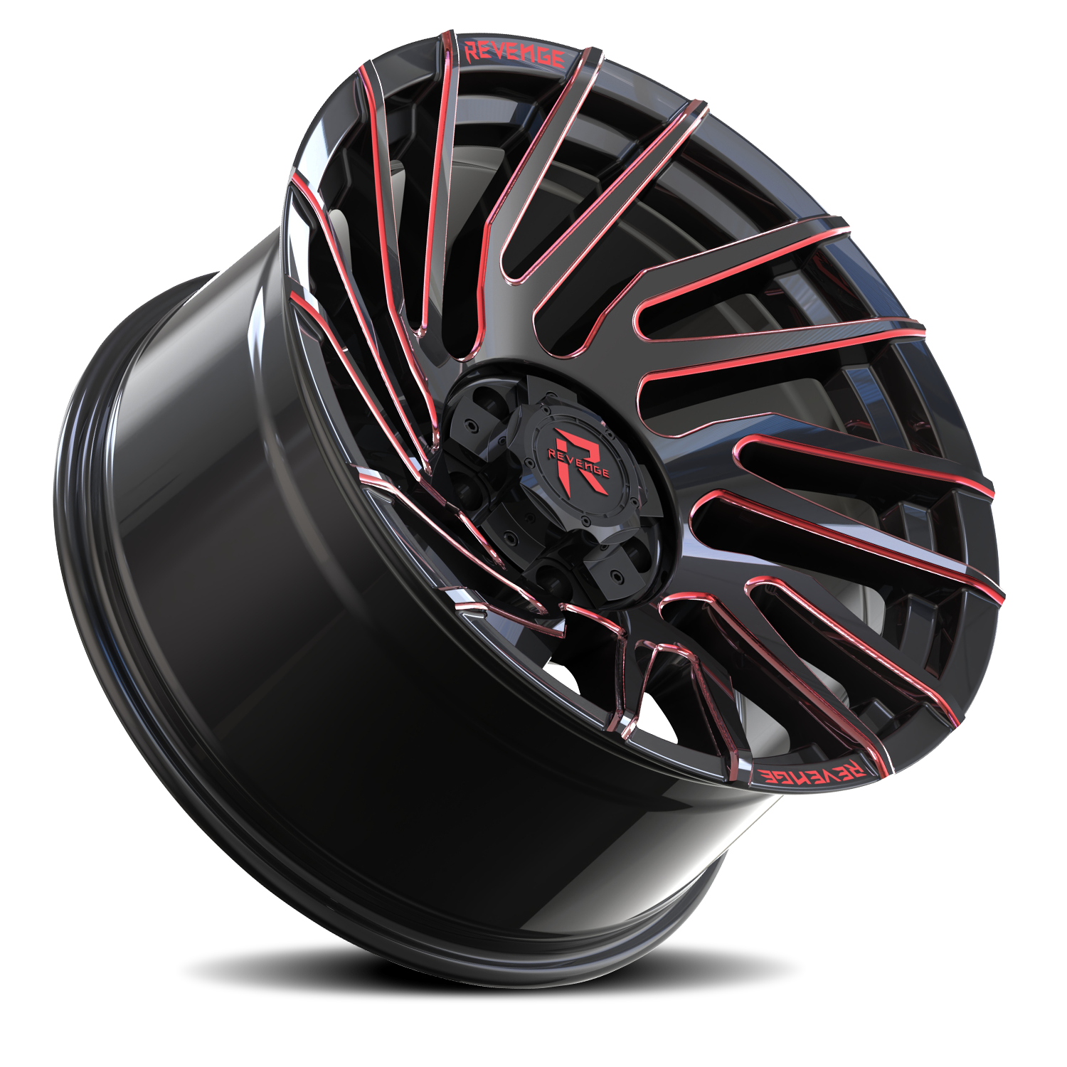 REVENGE OFFROAD RV207 20X9 0 5X127/5X139.7 BLACK RED MILLED