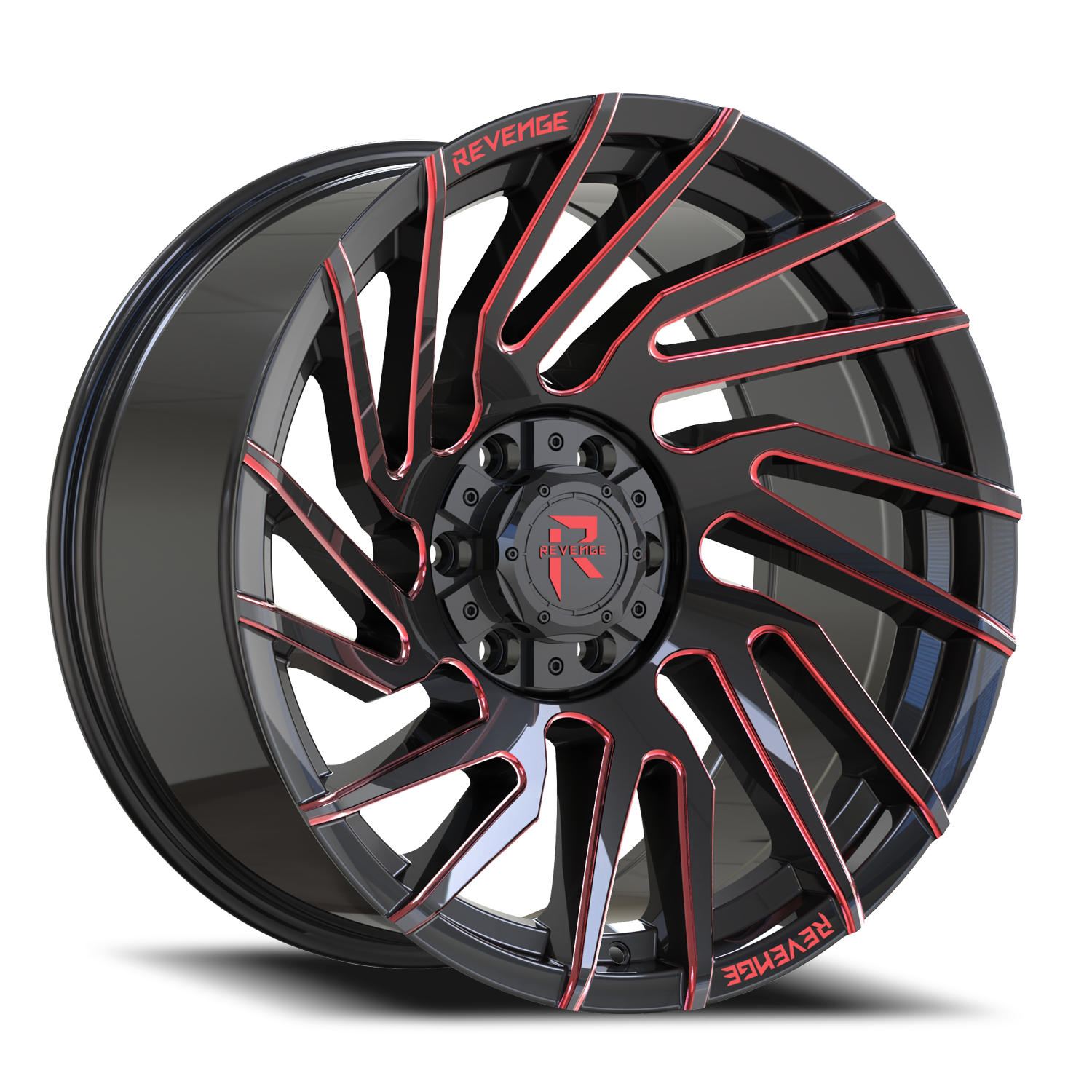 REVENGE OFFROAD RV207 20X9 0 6X135/6X139.7 BLACK RED MILLED