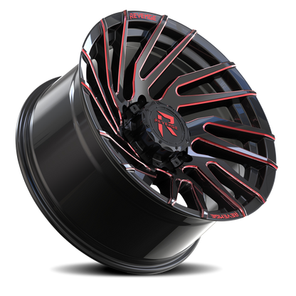 REVENGE OFFROAD RV207 24X10 -19 8X165.1 BLACK RED MILLED
