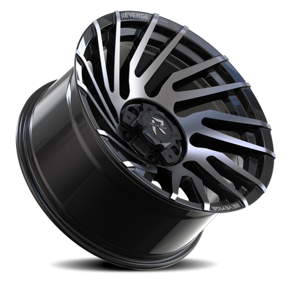 REVENGE OFFROAD RV207 20X10 -19 5X127/5X139.7 GLOSS BLACK MACHINED TITANIUM DOUBLE DARK TINT