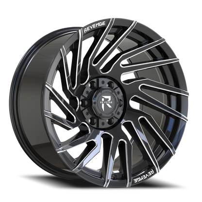 REVENGE OFFROAD RV207 22X10 -19 6X135/6X139.7 BLACK MILLED