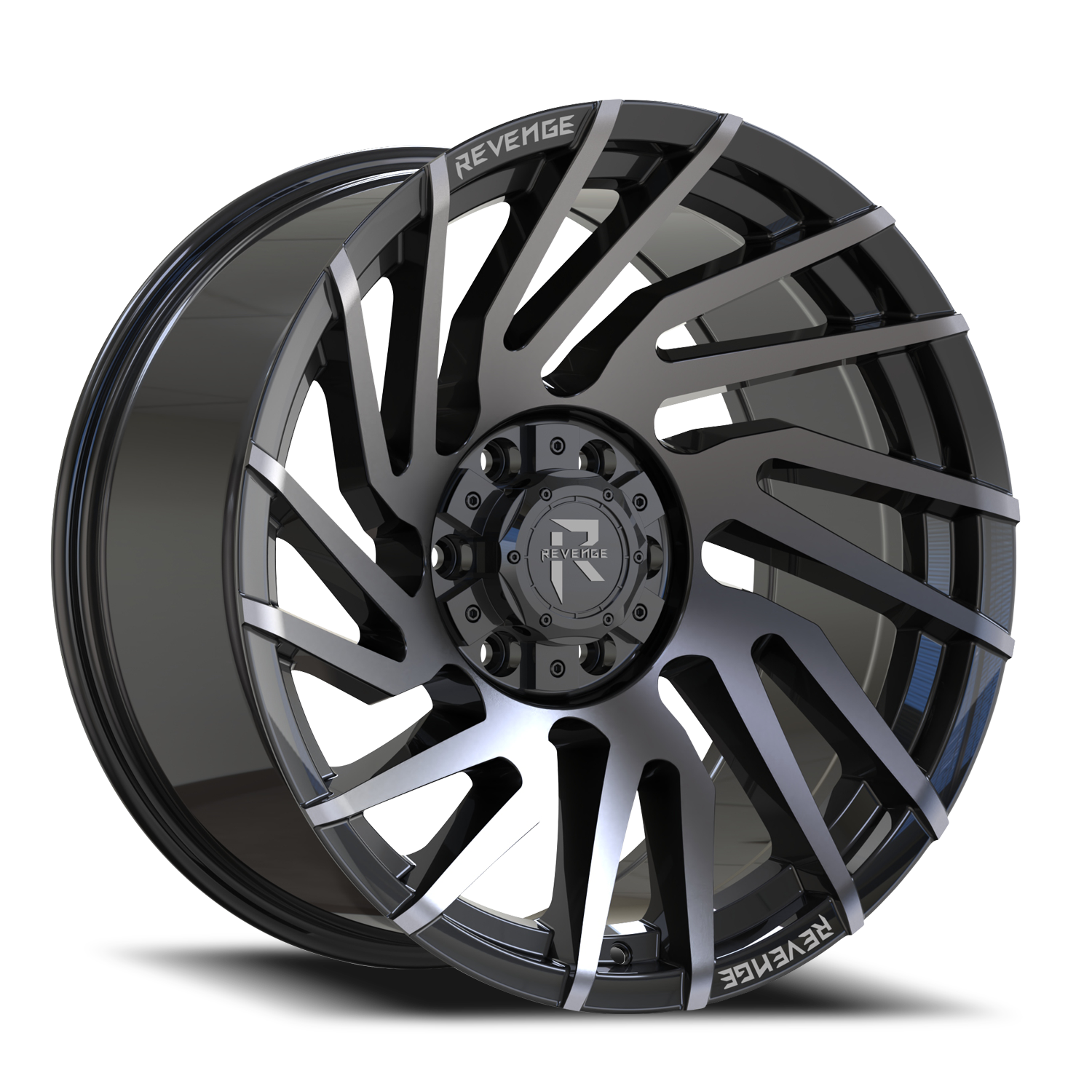 REVENGE OFFROAD RV207 22X10 -19 6X135/6X139.7 TITANIUM BLACK MACHINED