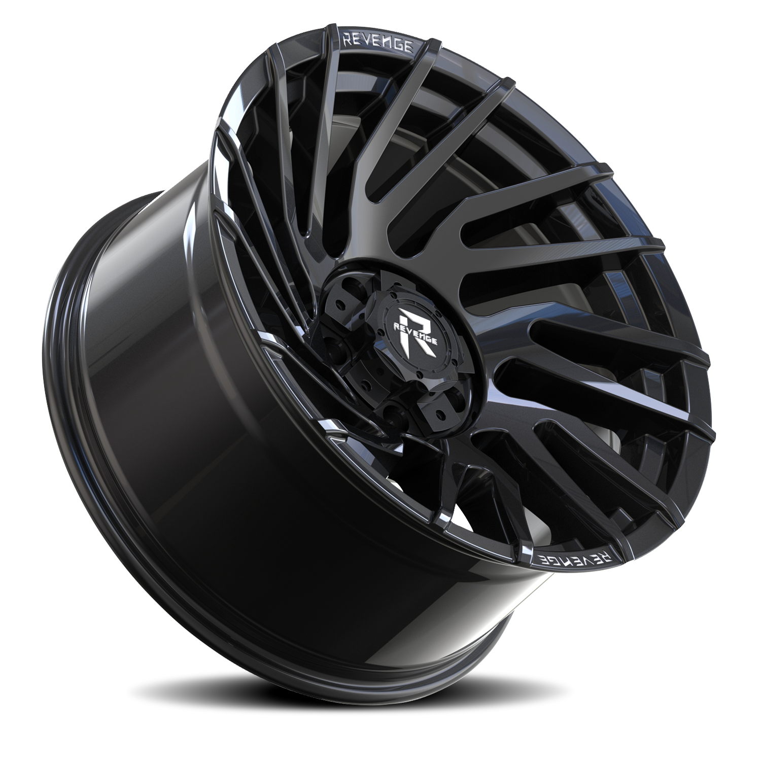 REVENGE OFFROAD RV207 20X10 -19 5X127/5X139.7 GLOSS BLACK RIVETS