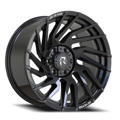 REVENGE OFFROAD RV207 20X9 0 6X135/6X139.7 GLOSS BLACK RIVETS