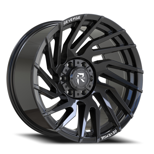 REVENGE OFFROAD RV207 20X9 0 6X135/6X139.7 GLOSS BLACK RIVETS