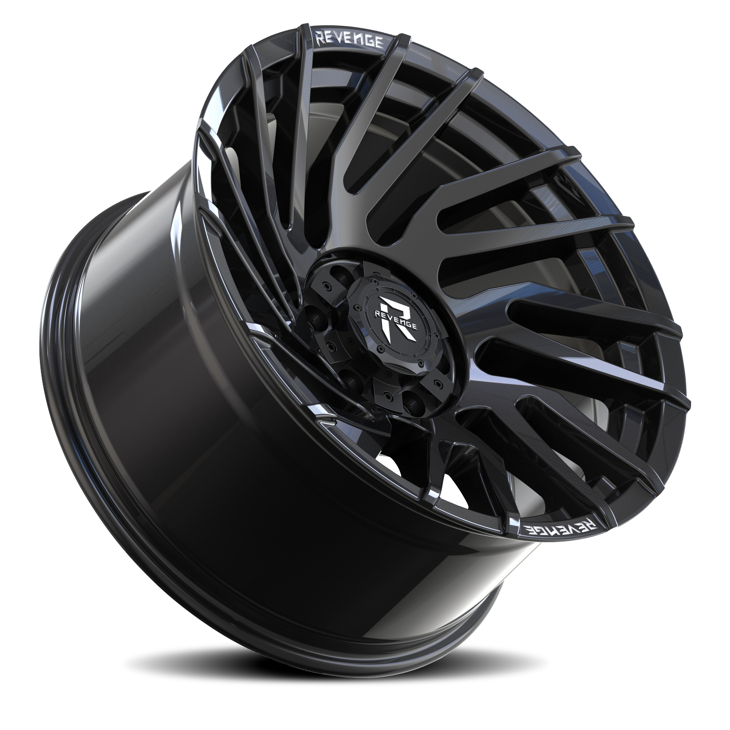 REVENGE OFFROAD RV207 20X9 0 6X135/6X139.7 GLOSS BLACK RIVETS