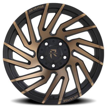 REVENGE OFFROAD RV207 22X10 -19 5X127/5X139.7 SATIN BRONZE BRONZE MACHINED-DOUBLE DARK TINT