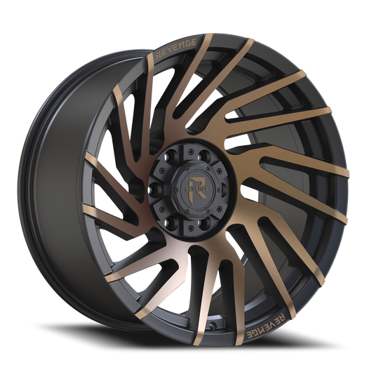 REVENGE OFFROAD RV207 20X9 0 6X135/6X139.7 SATIN BRONZE BRONZE MACHINED-DOUBLE DARK TINT