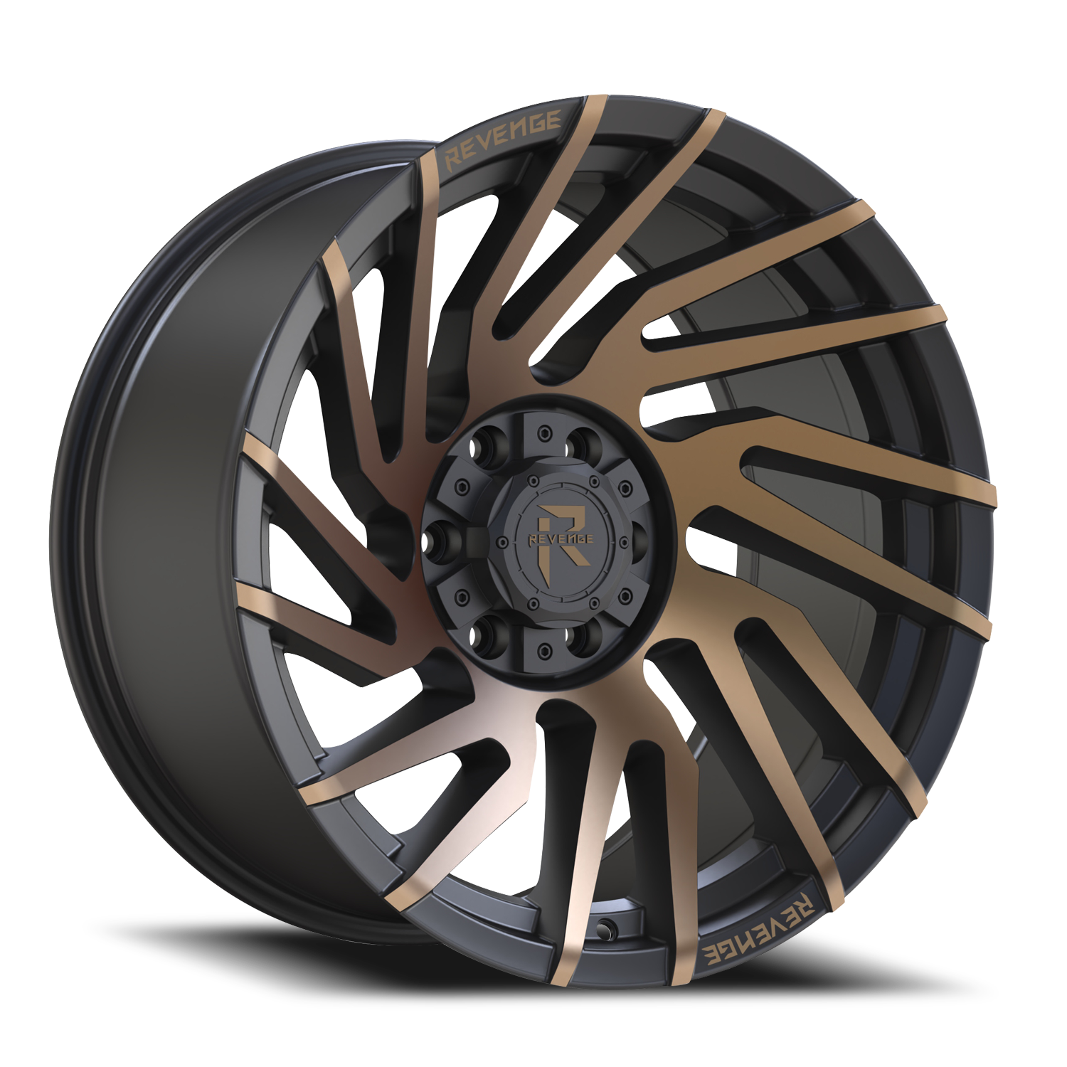 REVENGE OFFROAD RV207 24X10 -19 6X135/6X139.7 SATIN BRONZE BRONZE MACHINED-DOUBLE DARK TINT