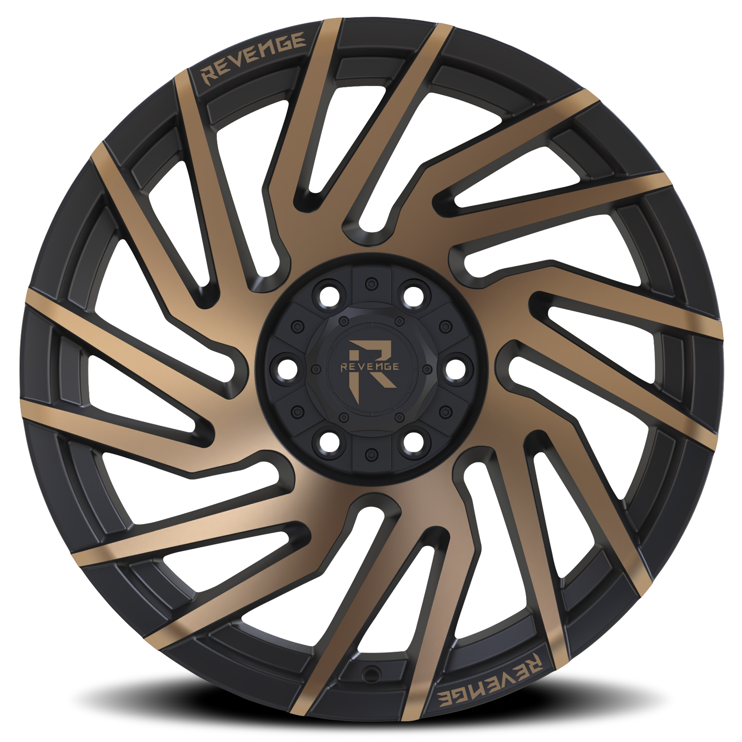 REVENGE OFFROAD RV207 24X10 -19 6X135/6X139.7 SATIN BRONZE BRONZE MACHINED-DOUBLE DARK TINT