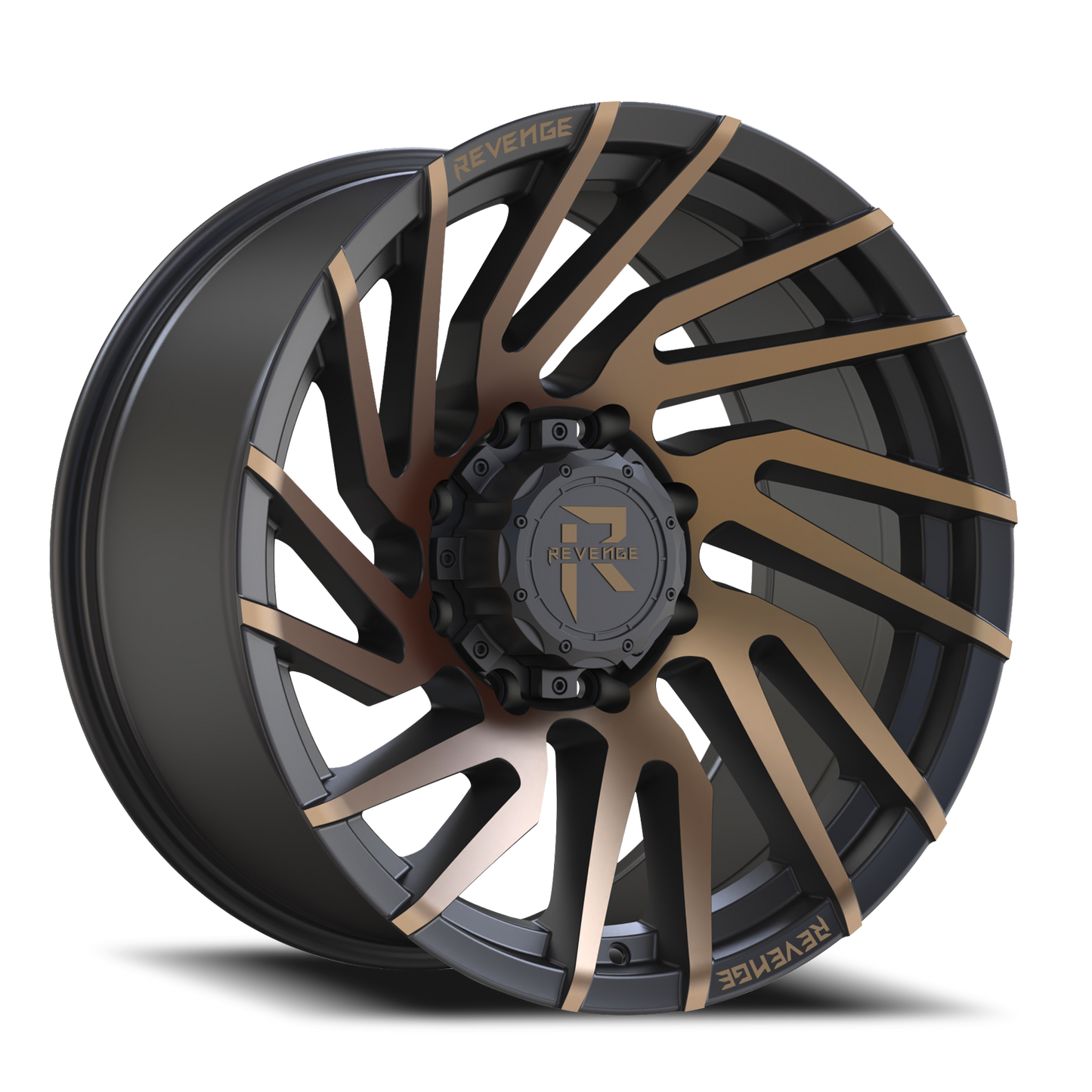 REVENGE OFFROAD RV207 20X9 0 8X180 SATIN BRONZE BRONZE MACHINED-DOUBLE DARK TINT