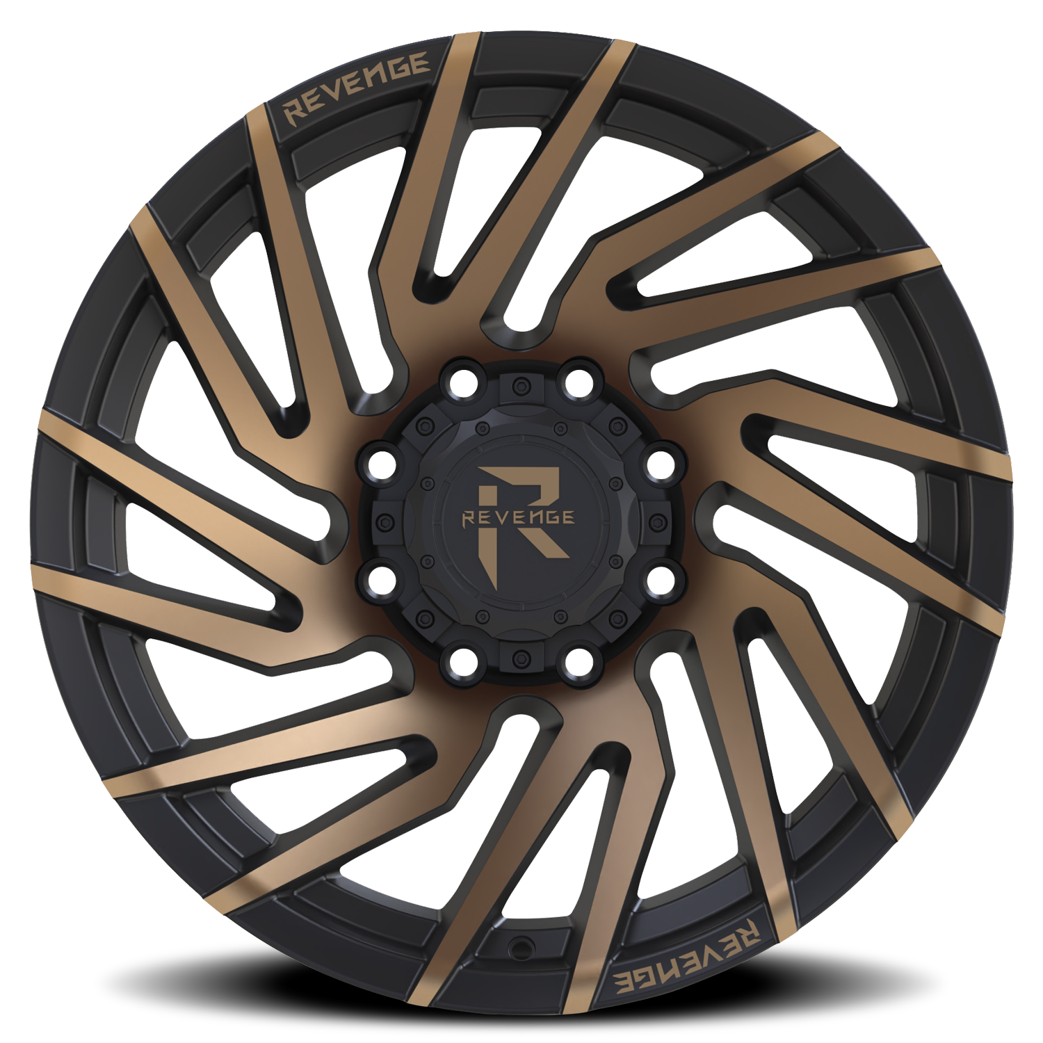 REVENGE OFFROAD RV207 20X9 0 8X180 SATIN BRONZE BRONZE MACHINED-DOUBLE DARK TINT