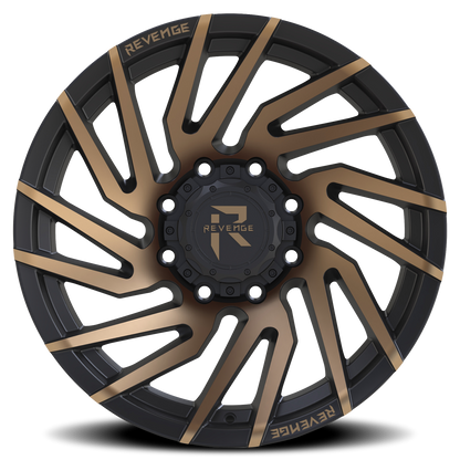 REVENGE OFFROAD RV207 22X10 -19 8X180 SATIN BRONZE BRONZE MACHINED-DOUBLE DARK TINT