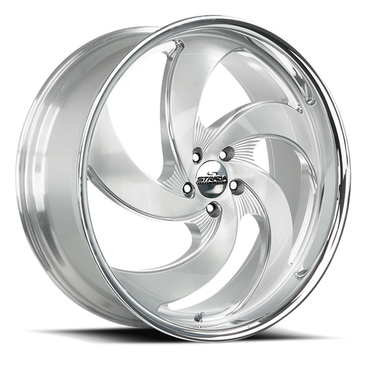 STRADA STREET CLASSICS C05 RETRO 5 20X8.5 15MM 5X127 BRUSHED FACE SILVER MILLED SS | C05052715BFSMLSS