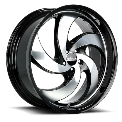STRADA STREET CLASSICS C05 RETRO 5 20X8.5 35MM 5X114.3 GLOSS BLACK MACHINED | C05051435GBM