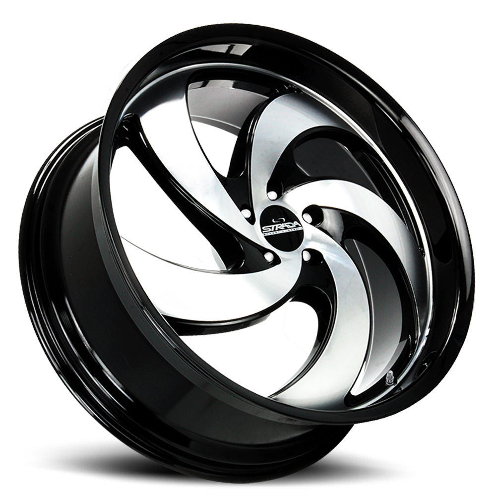 STRADA STREET CLASSICS C05 RETRO 5 20X8.5 35MM 5X114.3 GLOSS BLACK MACHINED | C05051435GBM