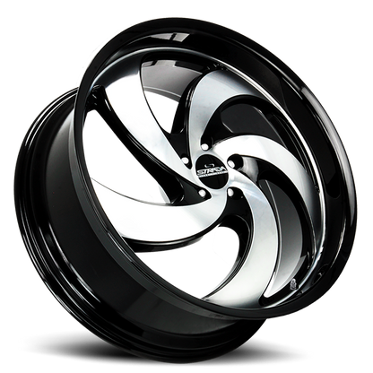 STRADA STREET CLASSICS C05 RETRO 5 20X8.5 35MM 5X114.3 GLOSS BLACK MACHINED | C05051435GBM
