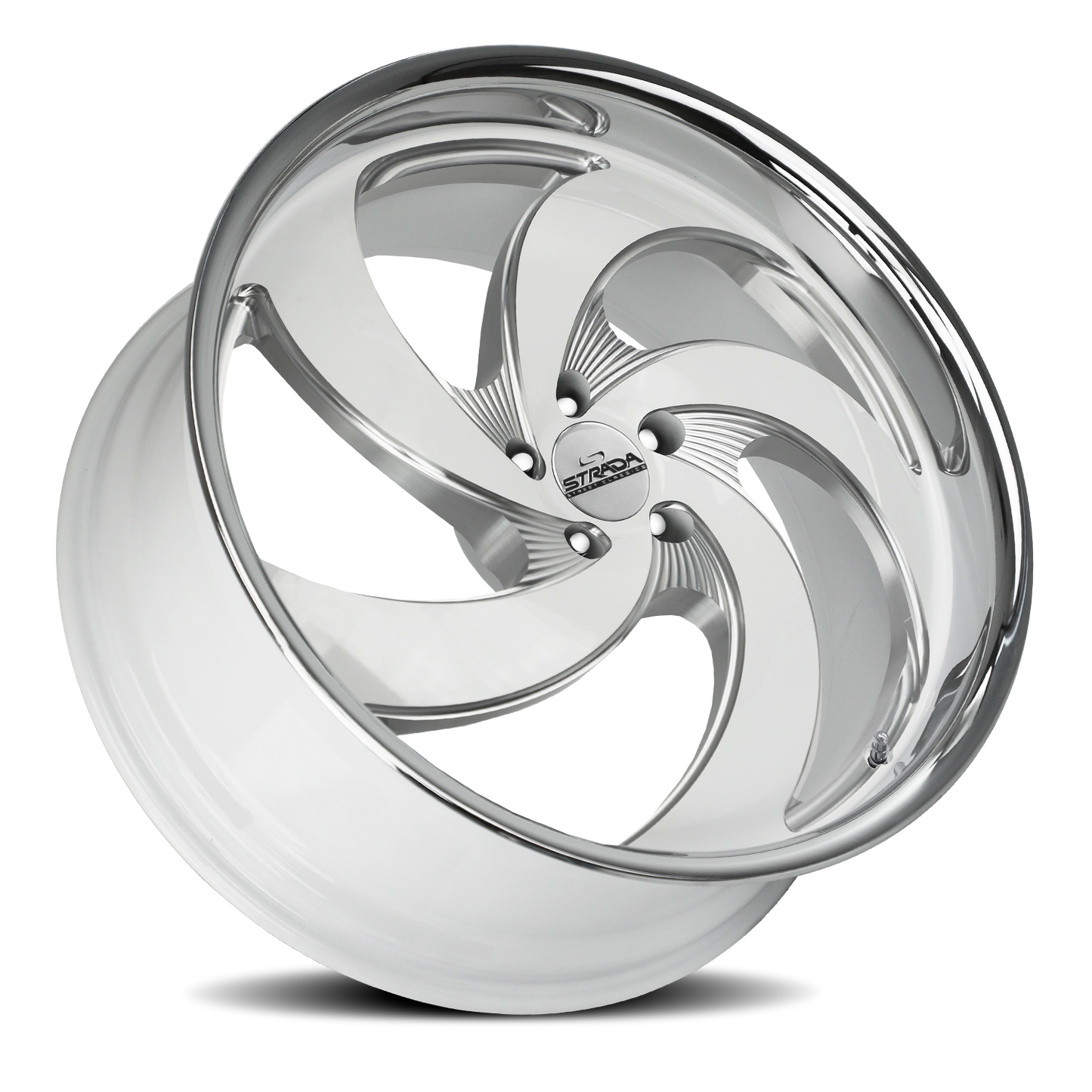 STRADA STREET CLASSICS C05 RETRO 5 22X10 24MM 6X139.7 GLOSS WHITE MILLED SS LIP | C05263924DWMLSS
