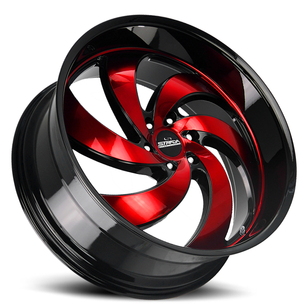 STRADA STREET CLASSICS C06 RETRO 6 26X10 26MM 6X139.7 GLOSS BLACK CANDY RED MACHINE | C06663926GBMR