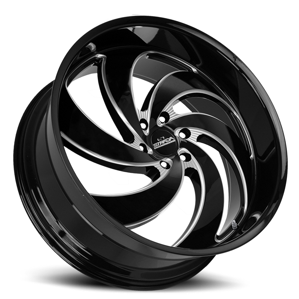 STRADA STREET CLASSICS C06 RETRO 6 24X10 24MM 6X135 GLOSS BLACK MILLED | C06463524GBML