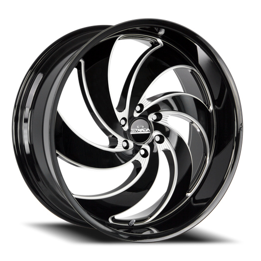 STRADA STREET CLASSICS C06 RETRO 6 26X10 26MM 6X135 GLOSS BLACK MILLED SS LIP | C06663526GBMLSS