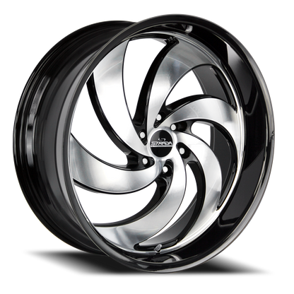 STRADA STREET CLASSICS C06 RETRO 6 24X10 24MM 6X135 GLOSS BLACK MACHINED | C06463524GBM