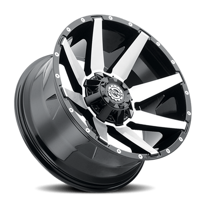 SCORPION SC31 20X9 -12 5X127/5X139.7 BLACK WITH MACHINED SPOKE FACES