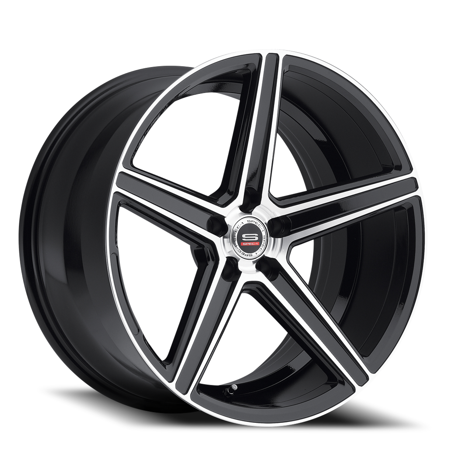 SPEC-1 SP-8 20X10.5 38 5X120 GLOSS BLACK & MACHINED