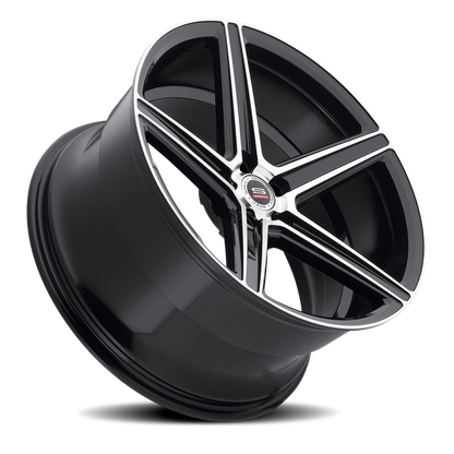 SPEC-1 SP-8 20X9 35 5X112 GLOSS BLACK & MACHINED