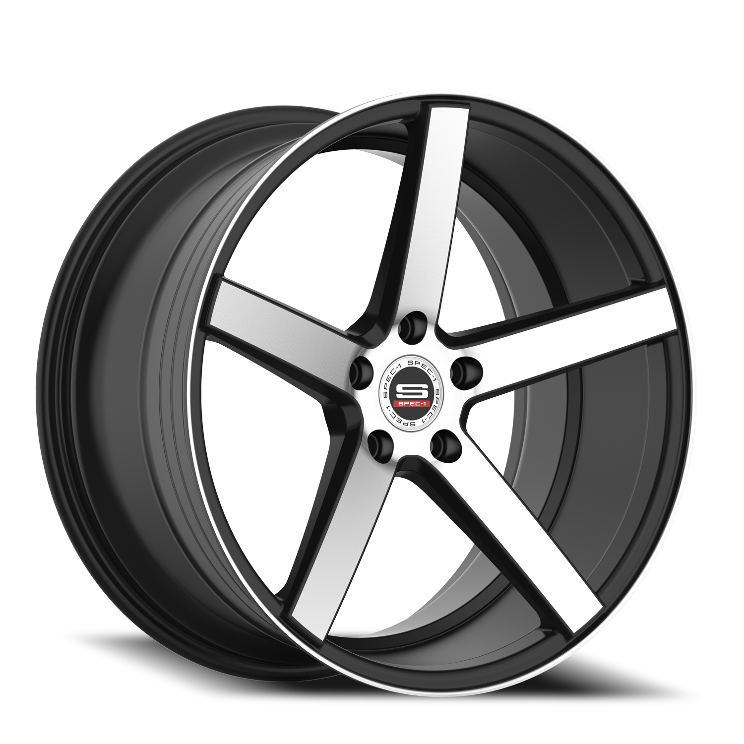 SPEC-1 SP-36 20X8.5 38 5X114.3 GLOSS BLACK & BRUSHED