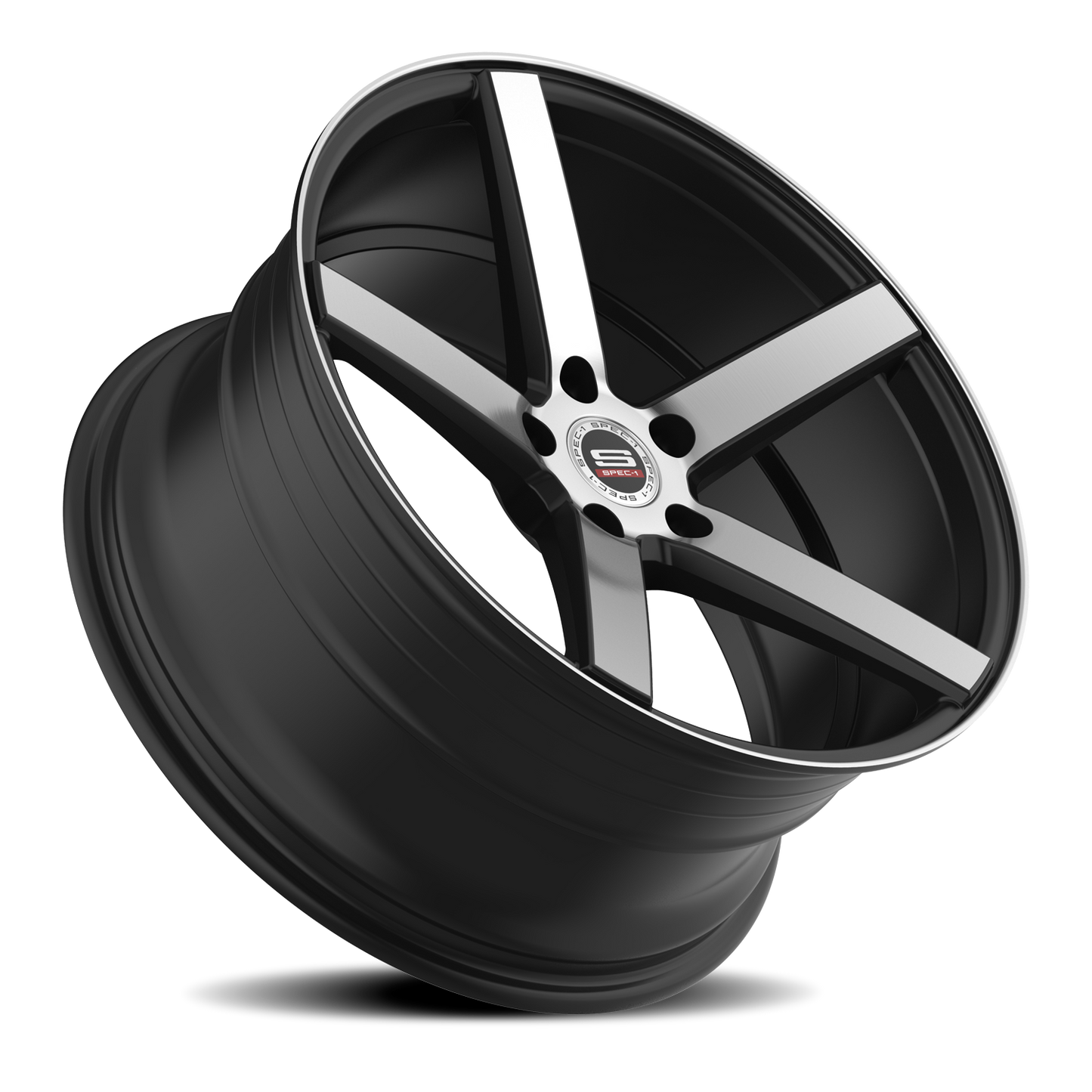 SPEC-1 SP-36 20X8.5 38 5X114.3 GLOSS BLACK & BRUSHED
