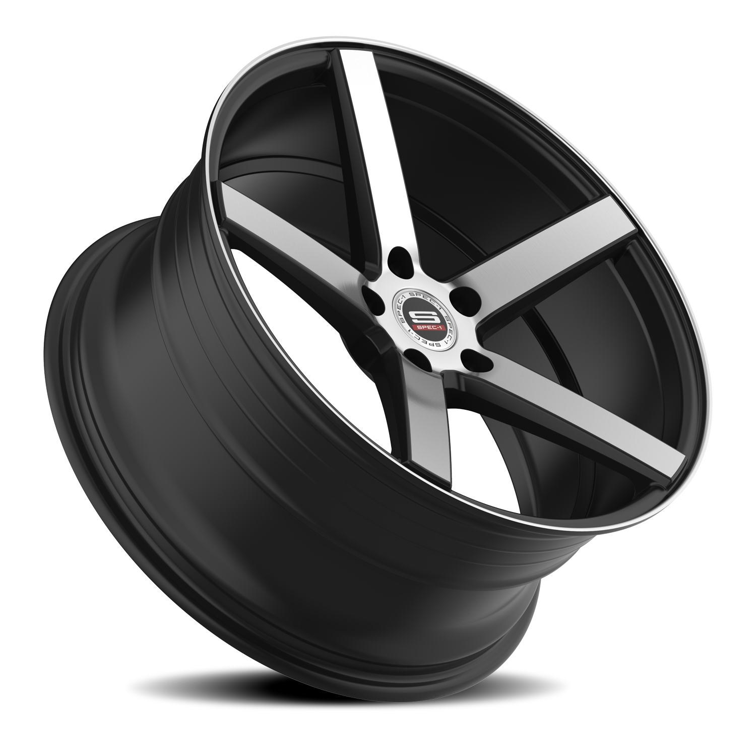 SPEC-1 SP-36 20X8.5 38 5X114.3 GLOSS BLACK & BRUSHED