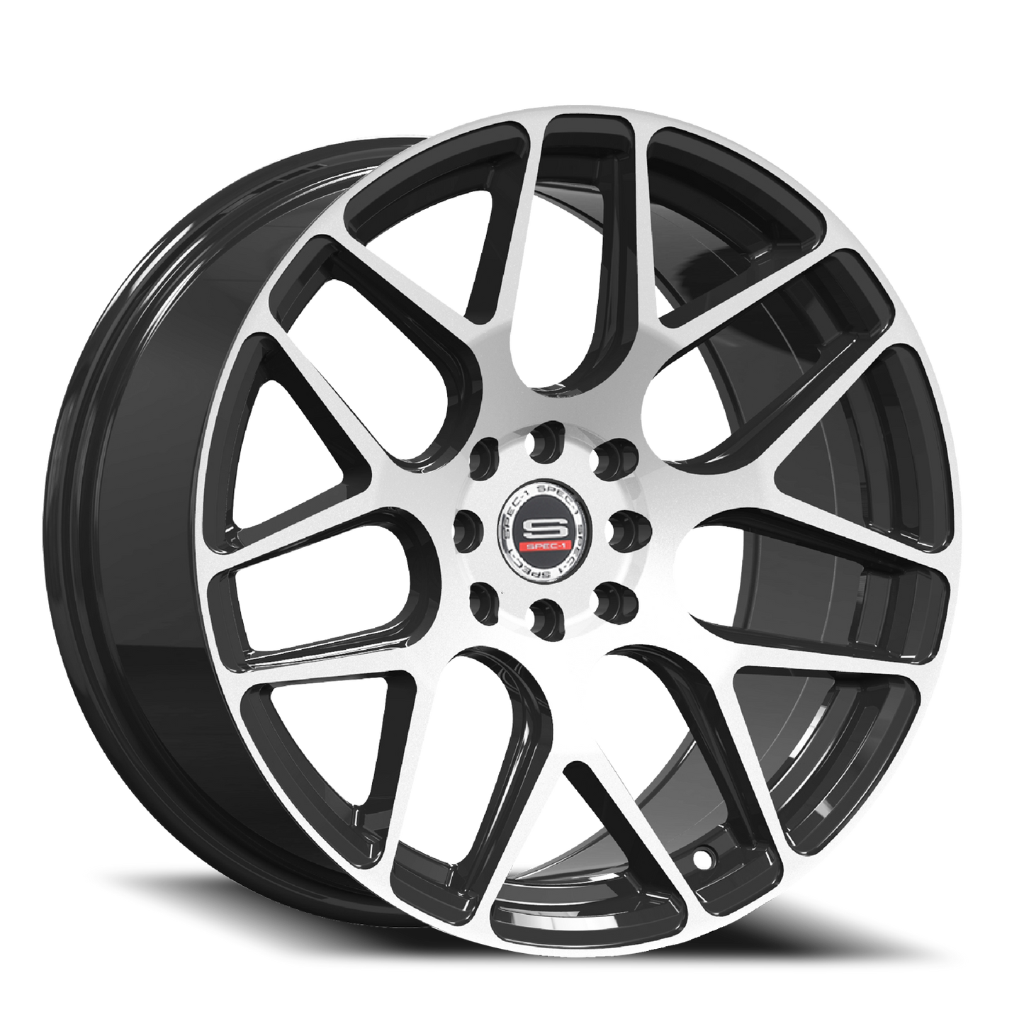 SPEC-1 SP-47 17X8.5 30 4X100/4X114.3 GLOSS BLACK & MACHINED