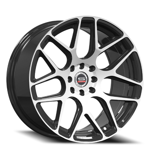 SPEC-1 SP-47 17X8.5 30 4X100/4X114.3 GLOSS BLACK & MACHINED