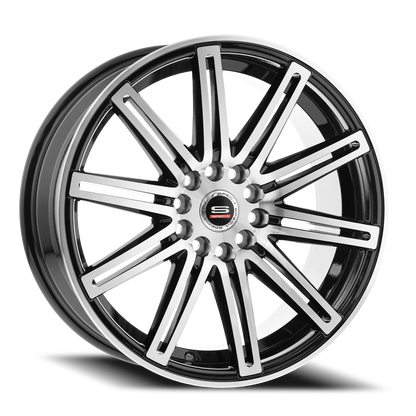 SPEC-1 SP-48 18X8 35 5X114.3/5X120 GLOSS BLACK & MACHINED