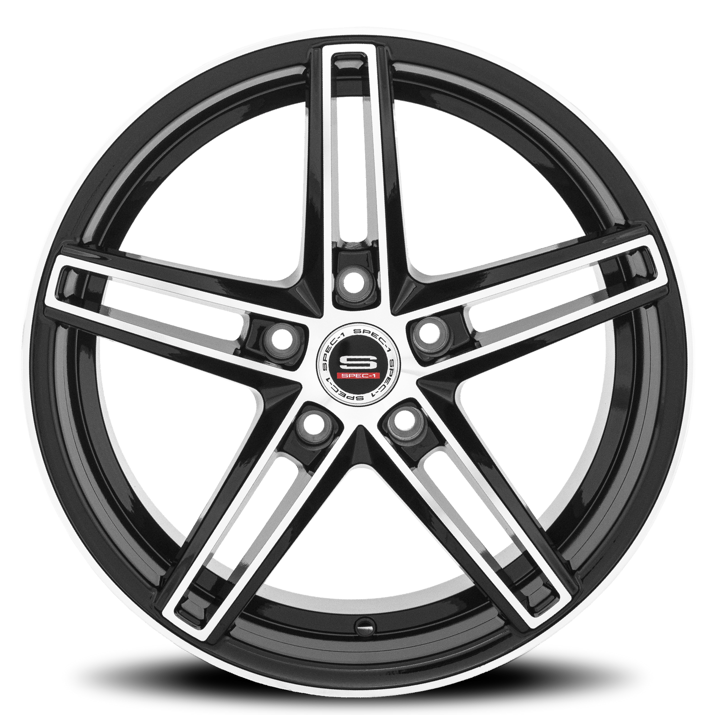 SPEC-1 SP-49 17X7.5 35 5X114.3 GLOSS BLACK & MACHINED