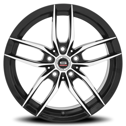 SPEC-1 SP-50 18X8 35 5X114.3 GLOSS BLACK & MACHINED