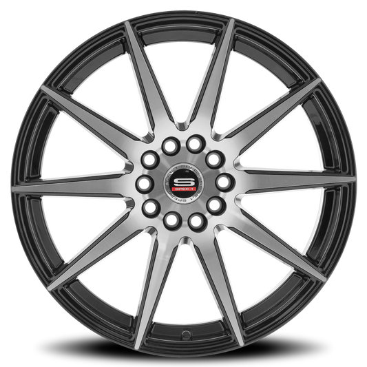 SPEC-1 SP-51 20X8.5 38 5X114.3/5X120 GLOSS BLACK & MACHINED