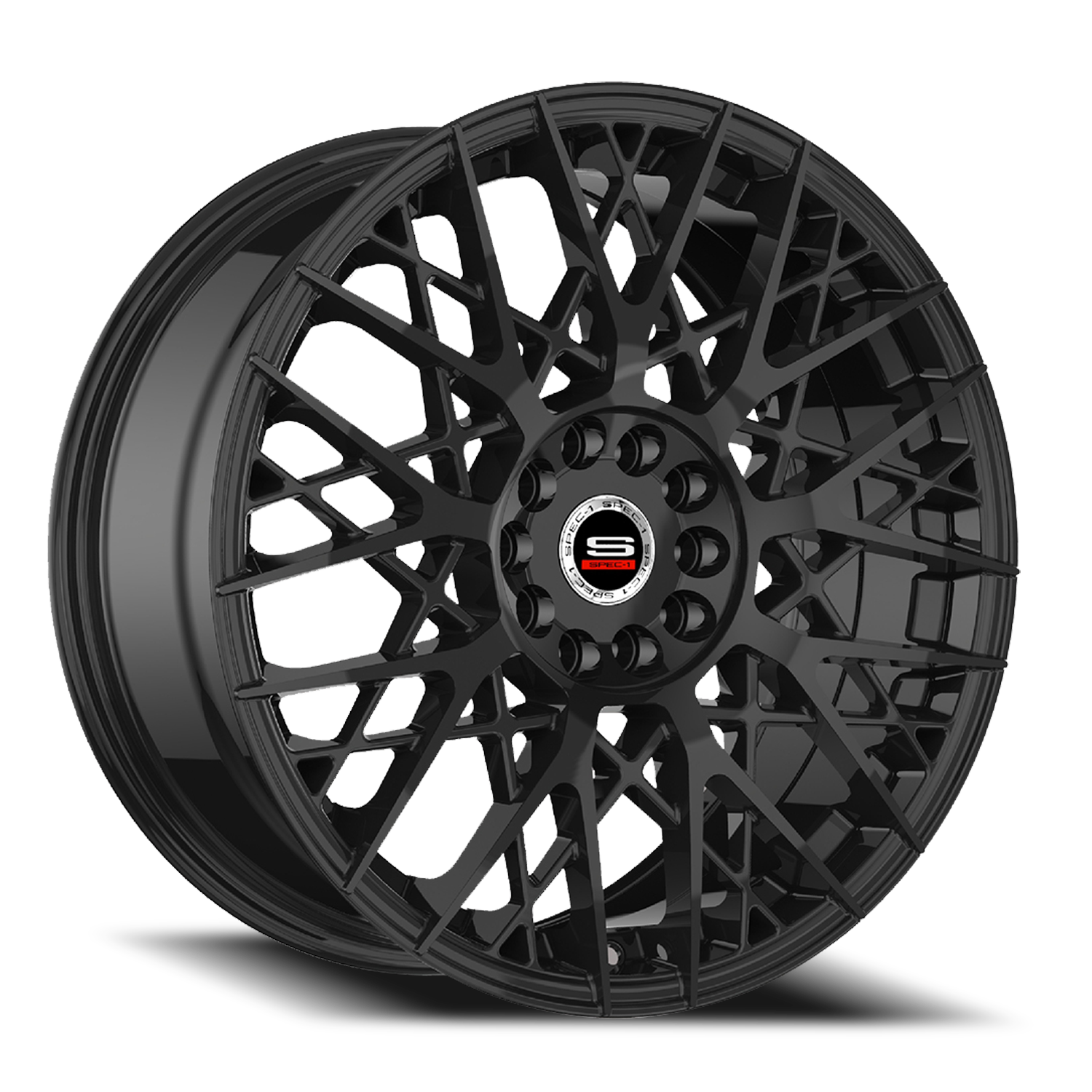 SPEC-1 SP-53 20X8.5 38 5X112/5X114.3 GLOSS BLACK