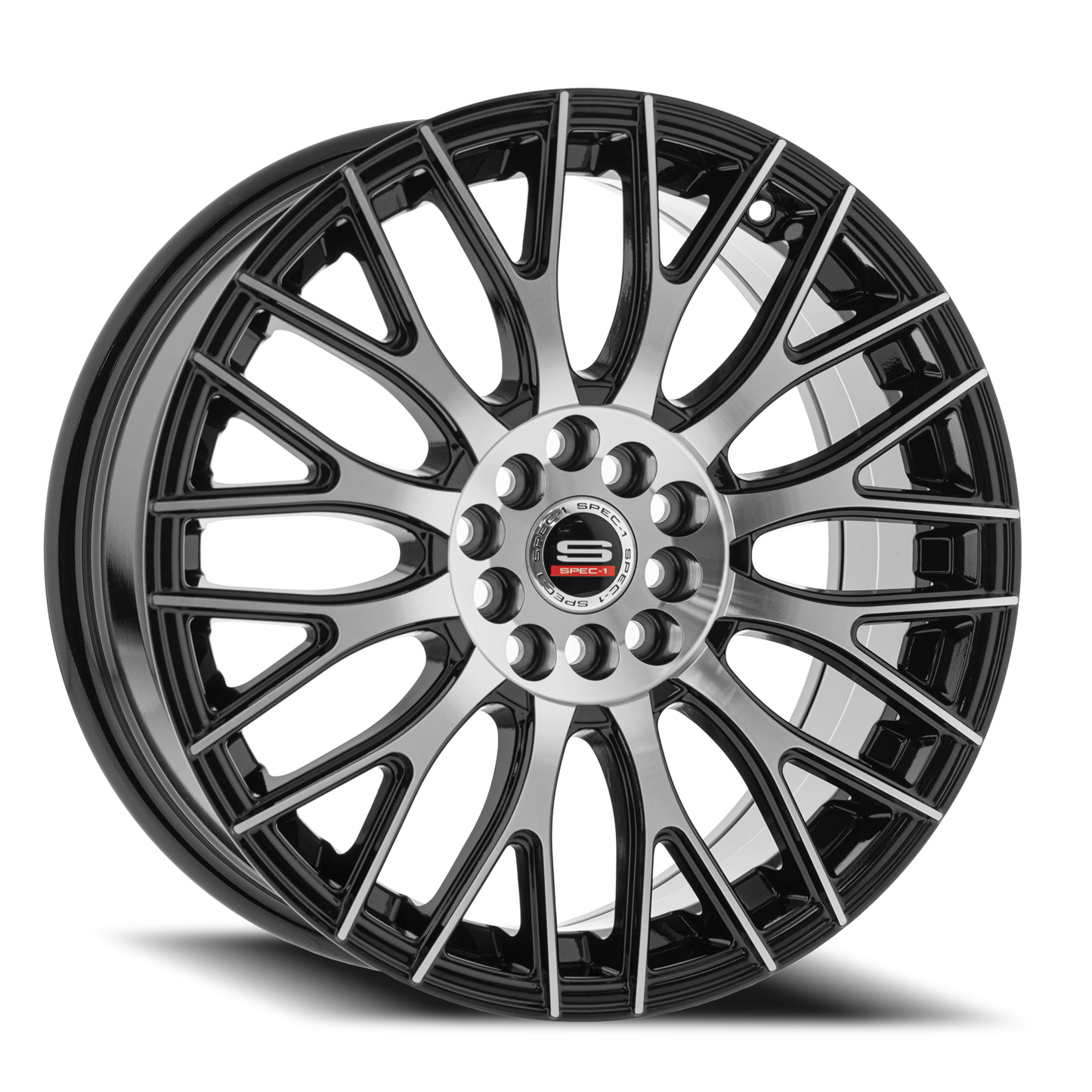 SPEC-1 SP-55 17X7.5 42 5X114.3/5X120 GLOSS BLACK & MACHINED