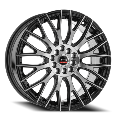 SPEC-1 SP-55 17X7.5 42 5X114.3/5X120 GLOSS BLACK & MACHINED