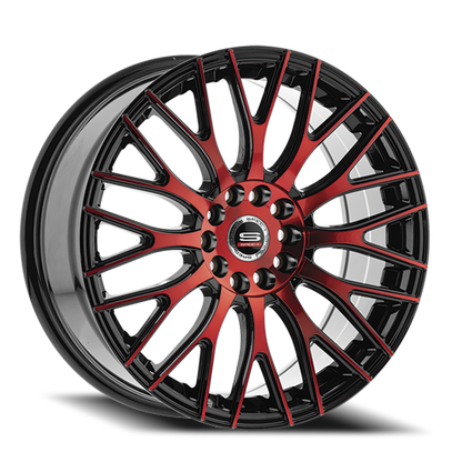 SPEC-1 SP-55 17X7.5 42 5X100/5X114.3 GLOSS BLACK & RED MACHINED